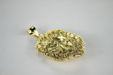 Load image into Gallery viewer, 10K Yellow Gold Lion Head Pendant Charm 4 sizes
