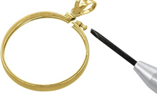 Load image into Gallery viewer, Gold Filled Penny Bezel Screw Top 19 mm Coin Edge 1 Cent Coin NOT Included
