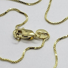 Load image into Gallery viewer, Solid 10K Yellow Gold Box Chain Necklace for Women Girl o.55 mm 16" 20" 24"
