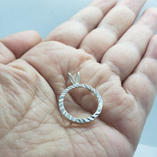 Load image into Gallery viewer, Sterling Silver Dime Bezel 18mm Coin Frame Bezel Pendant Diamond Cut Finish Dime
