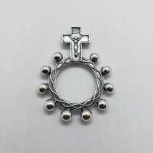 Load image into Gallery viewer, 925 Sterling Silver Rosary Ring One Mystery Single Decade Ring Rosary
