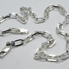 Load image into Gallery viewer, 925 Sterling Silver Paperclip Chain Necklace Bracelet 5.5 mm Sizes 7-30 inch
