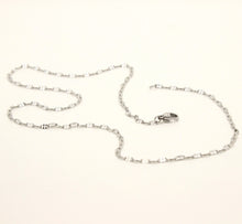 Load image into Gallery viewer, Stainless Steel Miniature Coffee Bean Chain Necklace 2.5mm, Sizes 16-24 Inches
