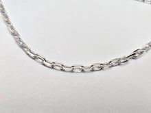 Load image into Gallery viewer, 925 Sterling Silver Boston Chain Anklet 3mm Italy, Fits 9" to 10" Ankles

