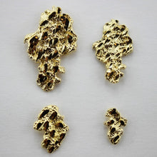 Load image into Gallery viewer, Authentic 10k Solid Yellow Gold Nugget Stud Earrings Men Women Unisex
