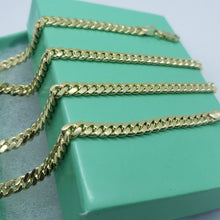 Load image into Gallery viewer, 4mm 10K SOLID Yellow Gold Miami Cuban Link Chain Necklace Men Women Size 20"-30"
