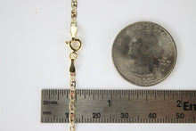 Load image into Gallery viewer, Authentic 14K Yellow White Rose Gold Tri-Color Valentino Chain 2.1mm/16"-26"
