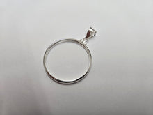 Load image into Gallery viewer, 925 Sterling Silver 50 Cent Half Dollar Coin Bezel 30mm Screw Top Coin Edge
