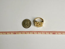 Load image into Gallery viewer, 10k Solid Yellow Gold Nugget Style Ring 20.5mm Width/22mm Height Size 6-13
