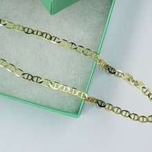 Load image into Gallery viewer, 10K Solid Yellow Gold Mariner Anchor Link Chain Necklace 3mm Men Women 16"~30"
