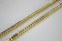 Load image into Gallery viewer, 10K Yellow Gold Hollow Franco Necklace Chain Box Link Men Women 4mm 24" ~ 36"
