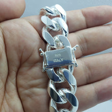 Load image into Gallery viewer, Sterling Silver Miami Cuban Link Chain Domed Surface Thick Bracelet 18mm 8" 9"
