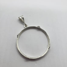 Load image into Gallery viewer, 925 Sterling Silver Silver Eagle Bezel 41 mm 1 oz Coins Prong Back Square Edge
