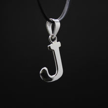 Load image into Gallery viewer, 925 Sterling Silver Alphabet Initial Pendant Plain Slab Serif Upper Case Letter
