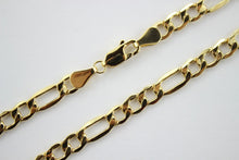 Load image into Gallery viewer, Authentic 14K Yellow Gold Hollow Figaro Chain Necklace 1.9mm-5.5mm/16" ~ 30"
