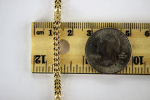 Load image into Gallery viewer, 10K Yellow Gold Hollow Franco Necklace Chain Box Link Men Women 4mm 24" ~ 36"
