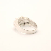 Load image into Gallery viewer, 925 Sterling Silver Diamond Cut Finish Nugget Ring 11mm, 7/16 Inch Sizes 8-13
