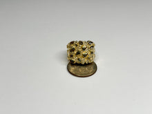 Load image into Gallery viewer, 10k Solid Yellow Gold Nugget Style Ring 19.5mm Width/19.5mm Height Size 7-15
