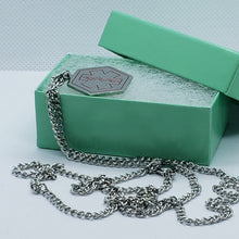 Load image into Gallery viewer, Surgical Stainless Steel Medical Alert ID Tag Pendant 1 in Hexagon 30" Necklace
