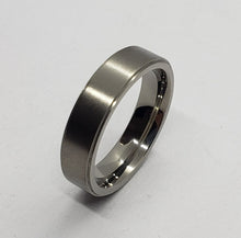 Load image into Gallery viewer, 6mm Titanium Pipe Cut Wedding Band Ring Beveled Edges Brushed Finished Size 7-14
