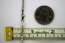 Load image into Gallery viewer, 10K White Gold Rope Twist Link Diamond Cut Chain Necklace 2.2mm 16" ~ 30"
