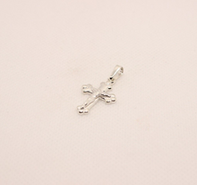 Load image into Gallery viewer, 925 Sterling Silver Dainty Budded Crucifix Cross Pendant
