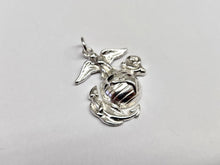 Load image into Gallery viewer, 925 Sterling Silver Eagle, Anchor, and Globe Pendant Finish 1 1/8 (28mm) Inch
