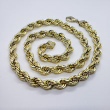 Load image into Gallery viewer, Authentic 10k Solid Yellow Gold Thick Heavy Rope Chain Necklace 9mm, 22"-30"
