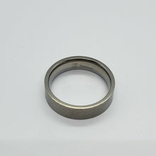 Load image into Gallery viewer, Titanium Wedding Band Ring Beveled Edges Brushed Finish Flat 6mm size 6.5 to 14
