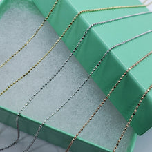 Load image into Gallery viewer, Authentic 14k Solid Gold Stamped Bead Chain Necklace 3 Color 1mm / 16" 18" 20"
