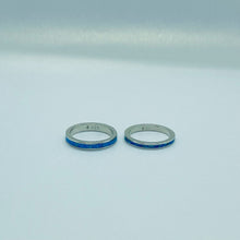 Load image into Gallery viewer, 2.5mm, 3mm Sterling Silver Synthetic Opal Stackable Ring for Women and Girls
