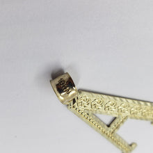 Load image into Gallery viewer, 10K Solid Yellow Gold Diamond Cut Initial Alphabet Letter Pendant Charm 2 Sizes
