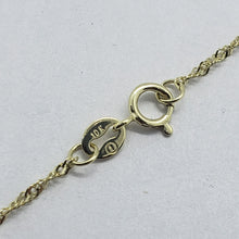 Load image into Gallery viewer, 10K Solid Yellow Gold Singapore Chain Necklace for Women Girl 1 mm 16"~24"
