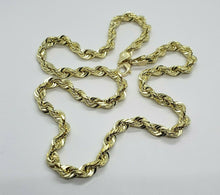 Load image into Gallery viewer, 10k Solid Yellow Gold D/C Rope Chain Men's Necklace 6mm 22"
