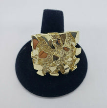 Load image into Gallery viewer, Authentic 10K Yellow Real Gold Nugget Extra Large Heavy Men Ring Sizes 10-15
