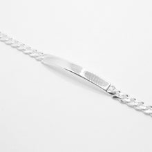 Load image into Gallery viewer, 925 Sterling Silver Personalized Custom Engraved Curb Link ID Bracelet 6mm Wide
