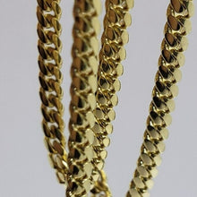 Load image into Gallery viewer, 18K Solid Yellow Gold Miami Cuban Link Chain Necklace Men 2.5mm-4mm Size 18"~24"
