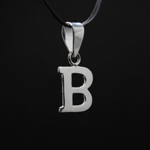 Load image into Gallery viewer, 925 Sterling Silver Alphabet Initial Pendant Plain Slab Serif Upper Case Letter
