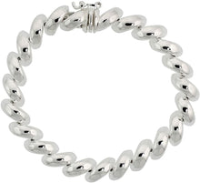 Load image into Gallery viewer, Sterling Silver Small San Marco Bracelets Necklace Italian 11/32 inch 3 Sizes
