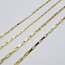 Load image into Gallery viewer, 14K Solid Yellow Gold Box Open Link Chain Necklace 1.5mm 2mm 16" 18" 20" 22" 24"
