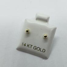 Load image into Gallery viewer, 14K Real Yellow White Gold Polished Round Ball Stud Earrings Screw Backing 2m~8m
