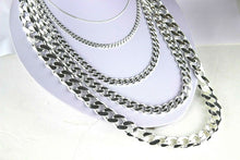 Load image into Gallery viewer, .925 Sterling Silver Cuban Curb Link Chain Necklace 1mm~9mm Men Women 16"~40"
