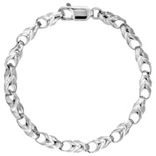 Load image into Gallery viewer, 925 Sterling Silver Directional Bullet Chain Necklace Bracelet 6mm 7" to 22"
