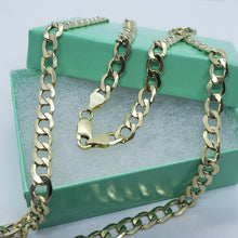 Load image into Gallery viewer, 10K Yellow Gold Hollow Cuban Curb Chain Link Bracelet 5.5mm Size 7" 8" 9" 11"
