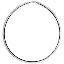 Load image into Gallery viewer, 925 Sterling Silver Smooth Omega Chain Necklace Women Italy 6mm 7" to 20"
