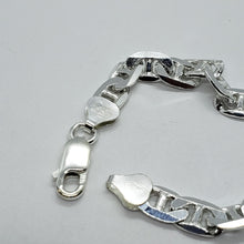 Load image into Gallery viewer, Sterling Silver D/C Flat Mariner Link Chain Necklace Bracelet 6.4 mm 7-30 inch
