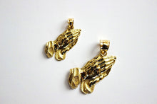 Load image into Gallery viewer, 10K Solid Yellow Gold Praying Hands Pendant Charm 2 sizes
