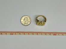 Load image into Gallery viewer, 10k Solid Yellow Gold Nugget Style Ring 19.5mm Width/19.5mm Height Size 7-15
