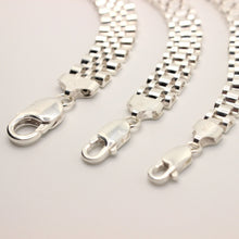Load image into Gallery viewer, 925 Sterling Silver Linked Jubilee-Style Bracelet Lobster Clasp 3 Sizes 7" 8"
