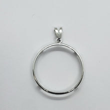Load image into Gallery viewer, 925 Sterling Silver Half Dollar Bezel 30 mm Coins Prong Back Round Edge 50 Cent
